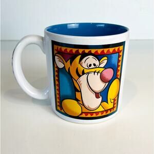 Vintage White Disney Winnie The Pooh Tigger Ceramic Coffee Mug Disneyland Coffee
